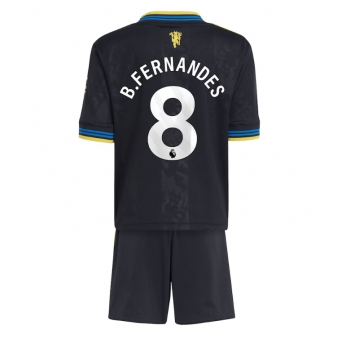 Manchester United Bruno Fernandes #8 Maglia Gara Terza Repliche 2025-26 Bambino Maniche Corte